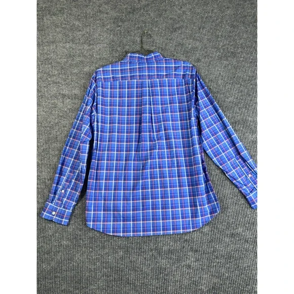 Vineyard Vines On-The-Go Performance Men's Blue Plaid Button-Down Shirt M